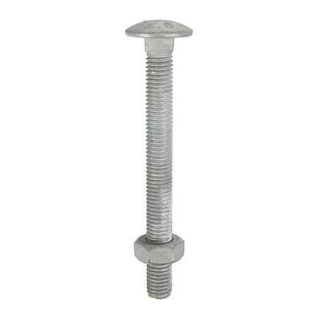 

Timco - Carriage Bolts & Hex Nuts - Hot Dipped Galvanised (Size M8 x 100 - 50 Pieces)