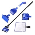 thumbnail image 1 of Trayknick 5 in 1 Aquarium Window Glass Brush Net Long Handle Algae Scraper Cleaning Tools, 1 of 11