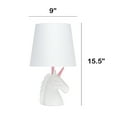 thumbnail image 3 of Creekwood Home 15.5" Unicorn Dreams Table Lamp with LED Bulb, White with Pink Glitter, 3 of 5