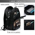 thumbnail image 4 of Pofeuu Tribal Style Raccoon Print Storage Laptop Backpack with USB Charging Port[Water Resistant] College Computer Bookbag Fits, 4 of 7