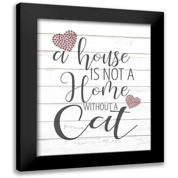 Allen, Kimberly 12x14 Black Modern Framed Museum Art Print Titled - A House Cat