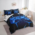 thumbnail image 3 of Castle Fairy Abstract Gamer 7-Piece Twin Bedding Sets,Video Game Bedding Comforter Set,3D Geometric Breathable Sheet Sets,Super Cozy Gamepads Room Decor,Reversible, 3 of 8