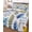 White, variant on Quilts Queen Size Bedding Set, Watercolor Botanical Reversible Summer Quilt 3 Pieces, Blue Yellow Leaves Floral Plants Spring Lightweight Bedspreads Coverlets with 2 Pillow Shams for All Seasons