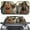 Funny Dog Animal Driving, variant on Uorisanigo Car Sun Shade Windshield Cover Cute Panda Driving Blocks UV Rays Car Window Shades for Car Truck SUV Sun Shield Interior Accessories Easy to Install Keeps Vehicle Cool Interior Protector