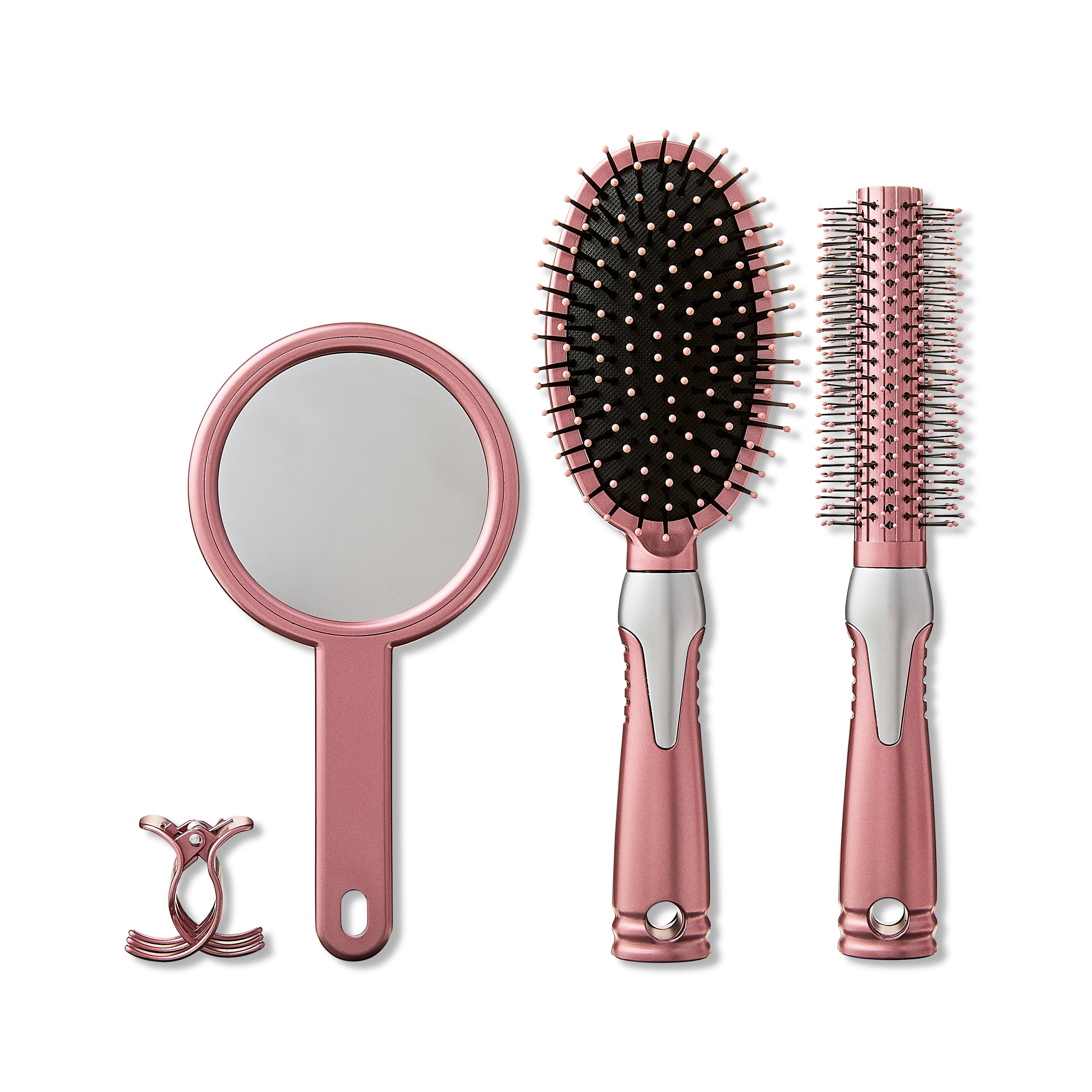 (2 pack) Pink 5-Piece Hairbrush Set