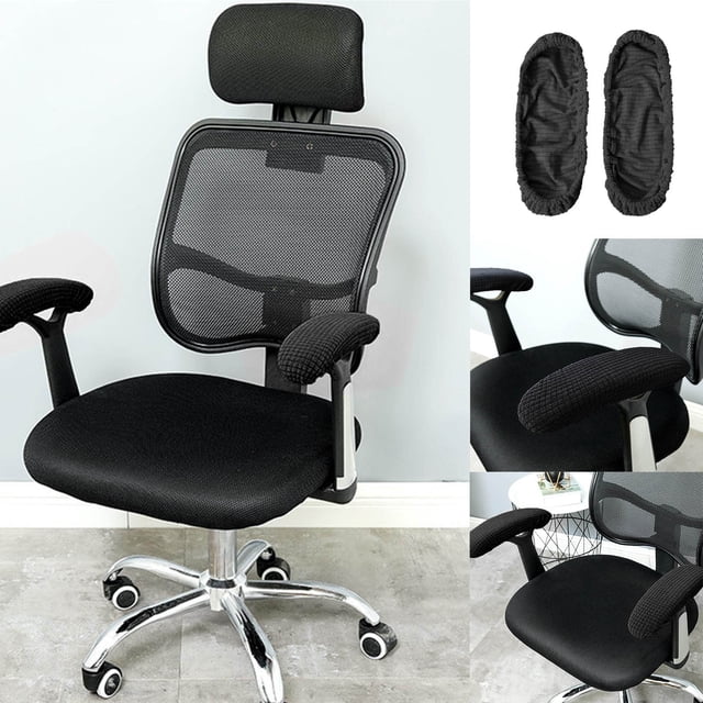 Universal Removable Chair Armrest Slipcovers Protector Set for Gaming and Rotating Chairs with Easy Installation 2PCS