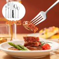 thumbnail image 3 of 48-Piece Silverware Set for 8, Cutlery Set with Steak Knives, Stainless Steel Silverware Sets, Mirror Polished Flatware, Knives, Forks & Spoons Silverware, Kitchen Utensils Set Dishwasher Safe, 3 of 10