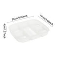 thumbnail image 3 of 2/1pcs Divided Serving Tray With Lid, 5 Compartment for Party Platter, Snackle Box Container, Veggie Tray, Vegetable Storage Square Relish Serving Platter, 3 of 4