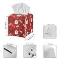 thumbnail image 6 of FUIALDOLG Decorative Tissue Box Cover Square, Waterproof PU Leather Car Tissue Holder with Cute Santa Christmas Facial Napkin Organizer on Table and Bathroom, Office, 6 of 7