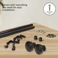 thumbnail image 6 of Ridicili 5/8" Telescoping Double Curtain Rods with Volle Finials, Weathered White, 28"-84", 5/8 Inches Front and 1/2 Inches, 6 of 6