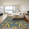 thumbnail image 3 of ODIKA 2'x3' Machine Washable Non-Slip Area Rug, Geometric Yellow High Traffic Rug, Gray, 1073688, 3 of 7