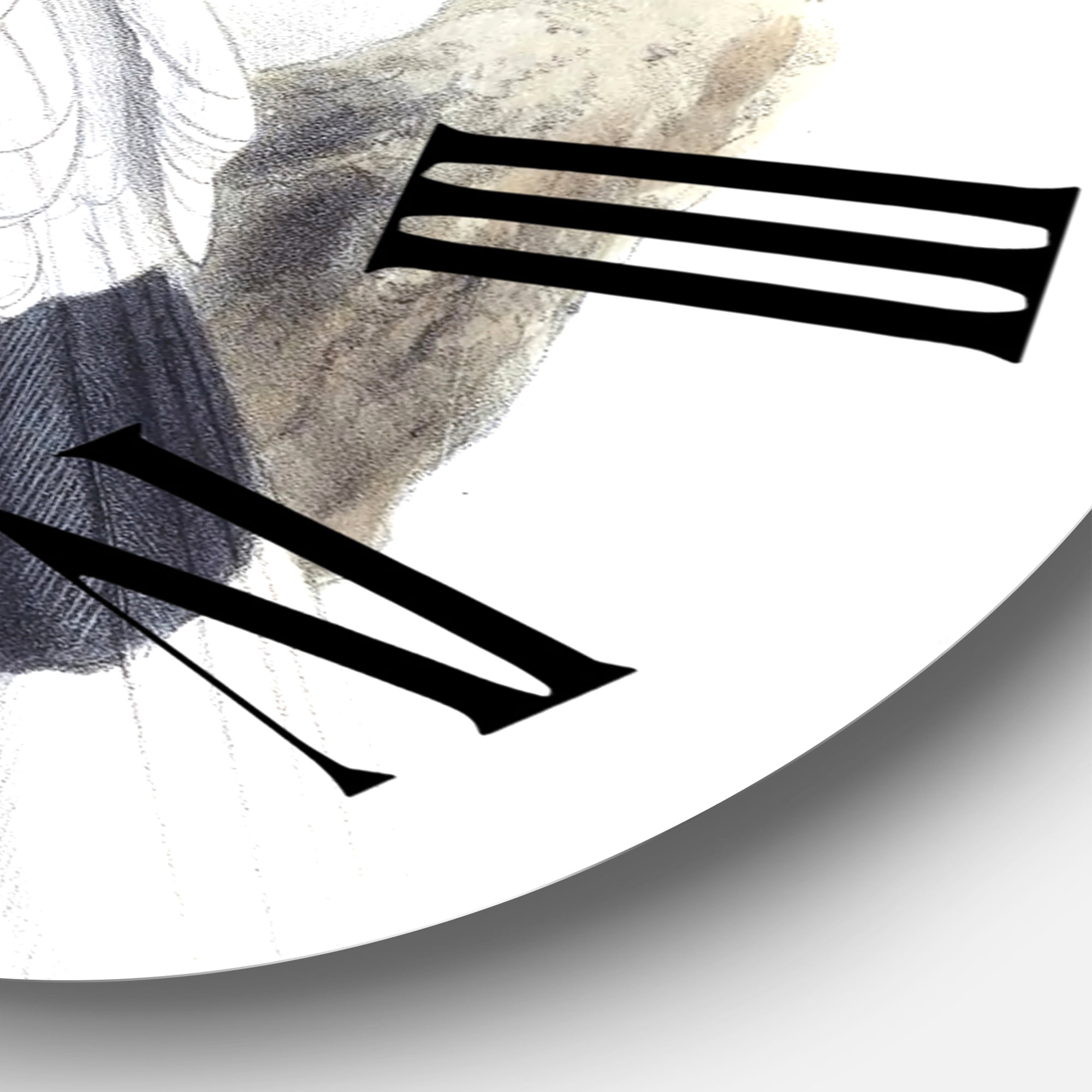 Designart 1 in Quartz Traditional Wall Clock