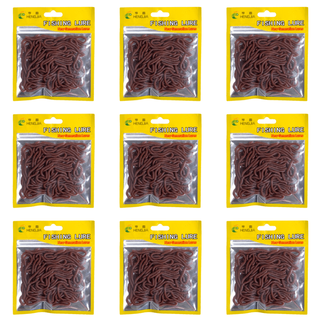 50 Uds Gusanos Señuelo Suave 80mm Cebo Gusano Artificial para Dulce Mar Rojo