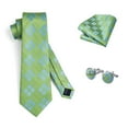 thumbnail image 7 of Ties for Men Formal Necktie Set Pocket Square Cufflinks Tie Clip Set Gift Box Wedding Party, 7 of 7