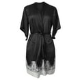 thumbnail image 5 of Woman Nightgown Clearance Women Lace Silk Long Sleeve Pajamas Sleepwear Robe With Belt Bathrobe, 5 of 5