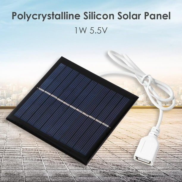Mini panel solar USB de 1W 5.5V para cargadores de celdas de ventilador de banco de energía de teléfono DIY Likrtyny Componentes de la computadora