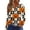 Ginger, variant on Womens Long Sleeve T Shirts V-neck Halloween Pumpkin Print Tunic Tops Loose Casual Clothes