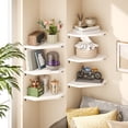 thumbnail image 5 of Fairy Corner Floating Shelves Set of 6, White Wall Mounted Corner Shelf for Bedroom, Bathroom, Living Room, Kitchen Storage and Decor, 5 of 7