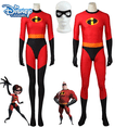 thumbnail image 2 of Disfraz de Disney The Incredibles para niños y adultos, mono rojo, traje de máscara, disfraces de fiesta de Halloween, 2 of 5