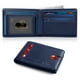 thumbnail image 1 of Cartera RUNBOX de piel delgada, plegable, con bloqueo RFID, azul, para hombre, 1 of 6