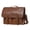 Dark Brown, variant on Men's Soft and Durable Black Leather Hand Made Brief  15-inch Laptop, Adjustable shoulder Messenger strap