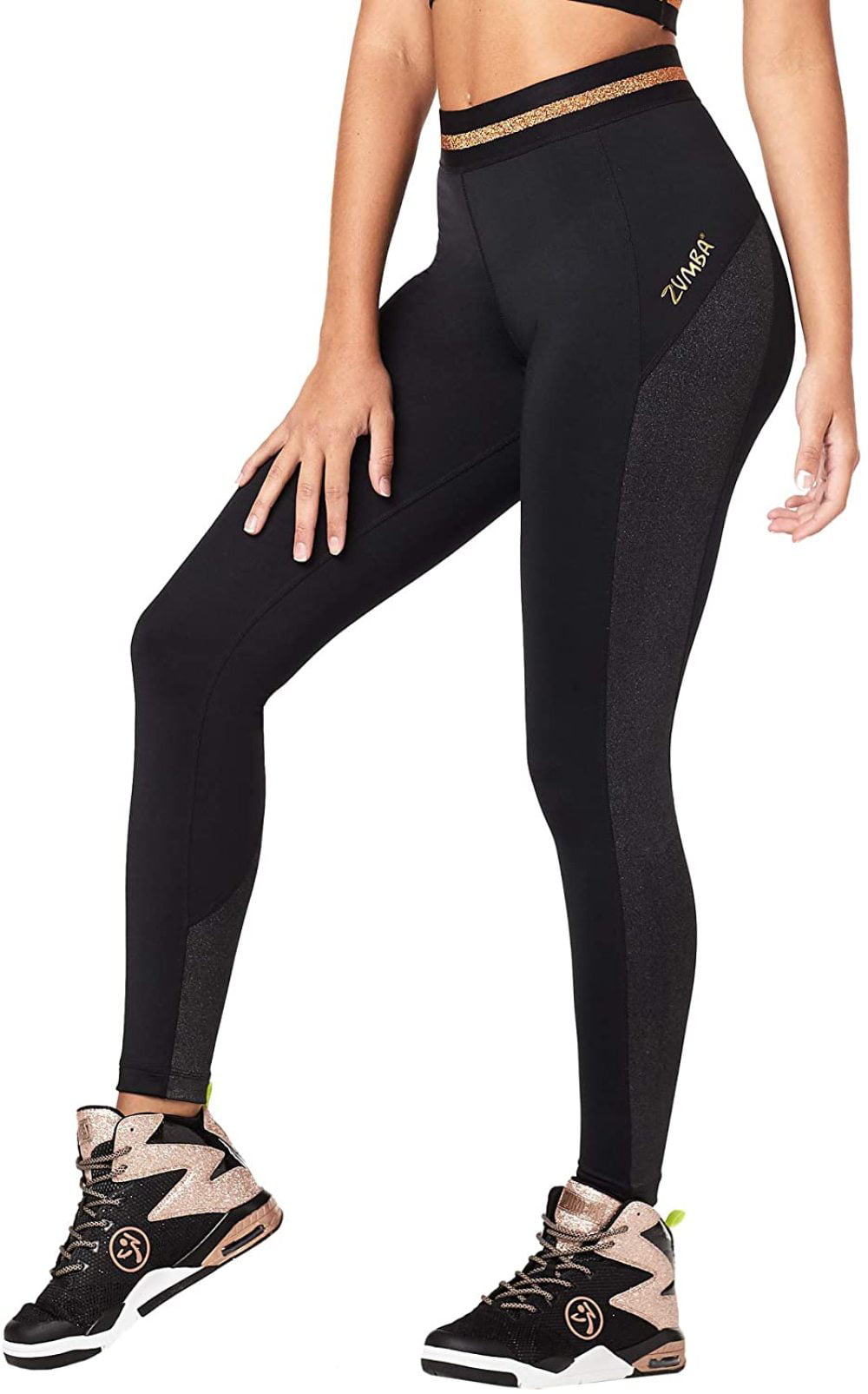 Bold Black 3 X-Large STRONG by Zumba Compression High Waisted Athletic Workout Leggings for Women 