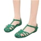 thumbnail image 4 of Nuevas sandalias de mujer con hebilla de verano para mujer, calzado informal de moda para vacaciones, sandalias Retro con punta romana para mujer Wmkox8yii  nm9104, 4 of 5