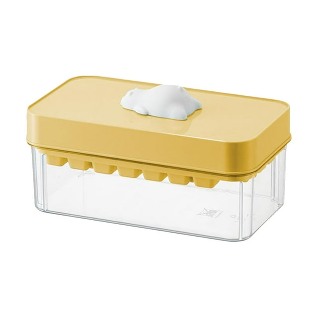 Cqxid Ice Cube Mold Under $15 Small Easy Release Ice Tray For Drinks Coffee Juice Ice Tray For Freezer With Cover Container