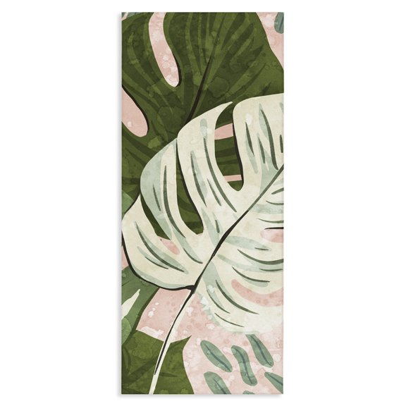 Stupell Industries Contemporary Tropical Monstera Leaf Shapes Canvas Art, 13 x 30, by Ziwei Li