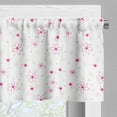 thumbnail image 5 of Ambesonne Spring Valance & Curtain, Pattern with Flowers, 55"x30", Magenta Fuchsia White, 5 of 7