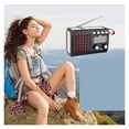 thumbnail image 2 of Portable Emergency Radio AM/FM/SW1~4 with Bluetooth Speaker Solar Hand Crank TF Card USB disk MP3 Player 4-in-1 ,Easy to Use, 2 of 5