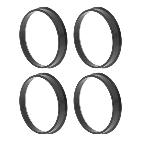 63.4mm to 59.1mm Car Wheel Hub Centric Rings Black Polycarbonate Wheels Center Shaft Shock Absorbing Hubrings 4 Pcs