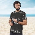 thumbnail image 4 of Wukai Travel The World1 Print Men's Short-Sleeved Mesh T-Shirt,Quick-Dry Short Sleeve Workout T-Shirt-6X-Large, 4 of 8