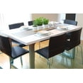 thumbnail image 1 of Inspirer Studio Table de Salle à Manger Romaine Extensible avec Piédestal (Blanc à Haute Brillance), 1 of 5