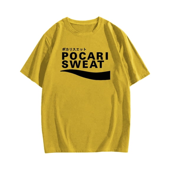 POCARI SWEAT Cotton casual T-shirt
