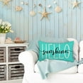 thumbnail image 6 of Hello Sunshine Pillow Cover Farmhouse Blue Lumbar Pillow Cover Spring Summer Decorations Cushion Case for Sofa Couch Polyester Linen 12x20 Inches, 6 of 6