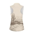 thumbnail image 2 of Whosucclay Saguaro Desert Sketch Print Golf Sleeveless Tank for Women, Easy Clean Women's Sleeveless Golf Shirts Elastic Moisture Wicking Golf Shirts for Women, 2 of 8