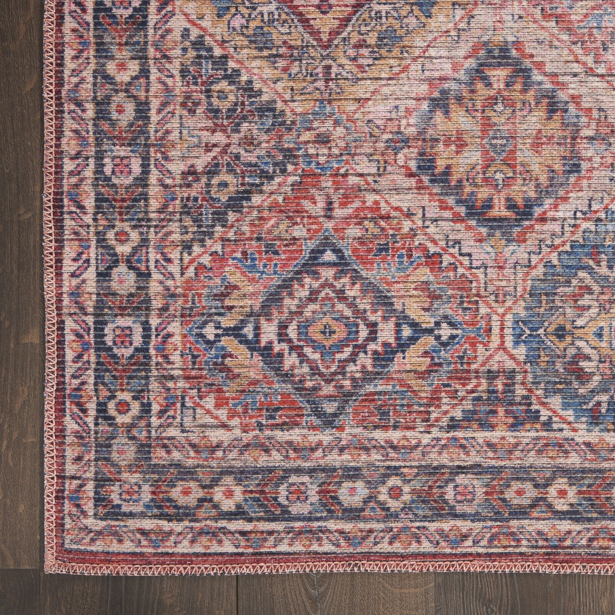 Nourison New Concept Washables Vintage Persian Indoor Rug Multicolor 6' x 9'