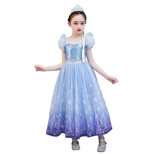 Robe de Princesse pour Filles - Robe de Fête d'Anniversaire à Sequins de Luxe pour Filles 2-10 Ans
