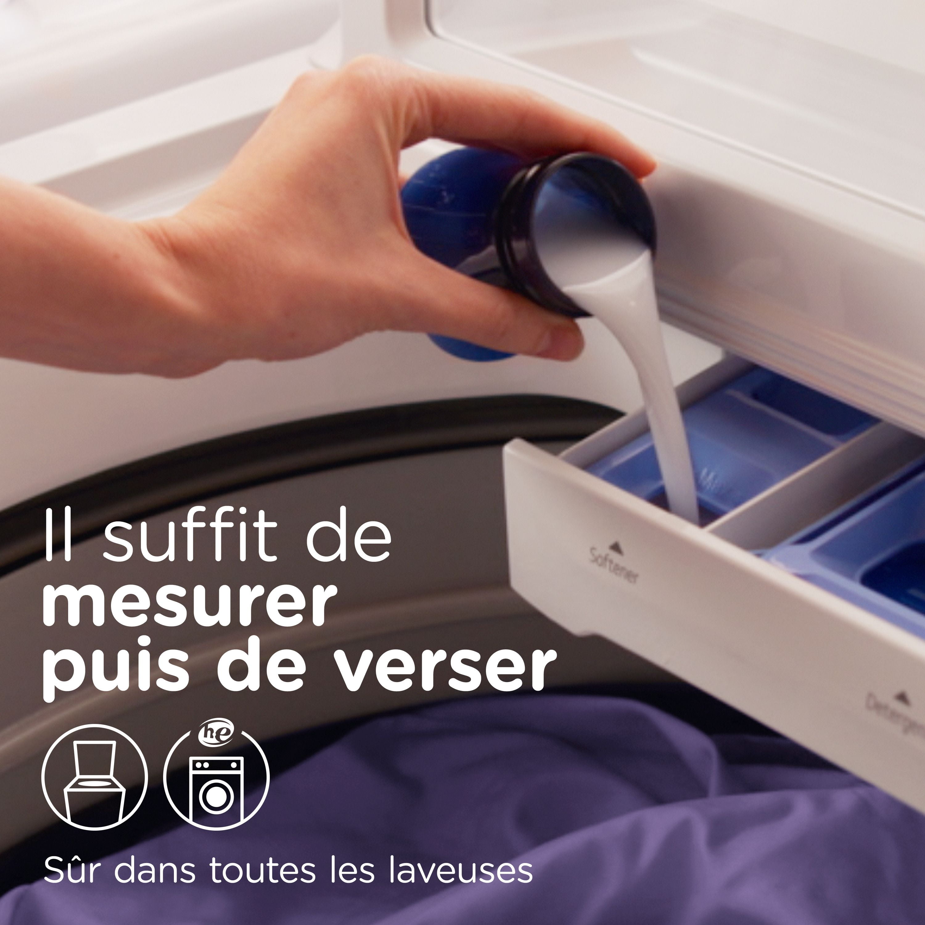 Assouplissant textile liquide Downy Ultra doux et frais, Calme, parfum Lavande et gousse de vanille, assouplissant textile Downy, assouplissant pour la lessive