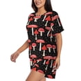 thumbnail image 5 of Sigee Forest Mushrooms for Sleepwear Casual Pjs with Pockets Women's Pajamas Sets Shorts 2 Piece Short Sleeve Lounge Sets Small, 5 of 9