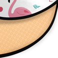 thumbnail image 3 of 36.2 Inch Round Floor Mat Cute Flamingo Pattern Carpet Decor Rug for Living Room Bedroom, 3 of 6