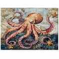 thumbnail image 2 of Area Rugs 5x8 Ft Octopus Map Starfish Watercolor Retro Non-Slip Washable Rug Indoor Rug Floor Mats Non Shedding Carpet for Living Room Bedroom Dining Room Home Decor, 2 of 8