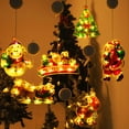 thumbnail image 5 of Luces LED navideñas con ventosa, decoraciones navideñas para el hogar, Papá Noel, campana, muñeco de nieve, luz para ventana, regalos de Navidad 2022 y Año Nuevo 2023, 5 of 5