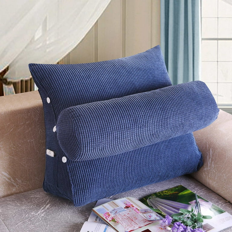 Adjustable Back Wedge Micro Plush Bedrest Cushion Pillow Sofa Bed Office  Chair Rest Waist Neck Support - Walmart.com
