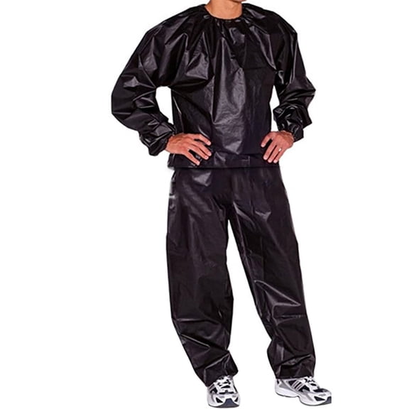 Fitness Sweat Sauna Suit Weight Loss Full Body Sweat Sauna Suit Exercise Gym Anti Rip Pvc For Men Women（XL)