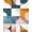 Multi, Pattern 19, variant on Design&I 8'x10' Washable Area Rug Patchwork Contemporary Geometric Block Abstract Mid Farmhouse for King Size Bedroom, Under Bed, Sleek Flatweave Pet Friendly