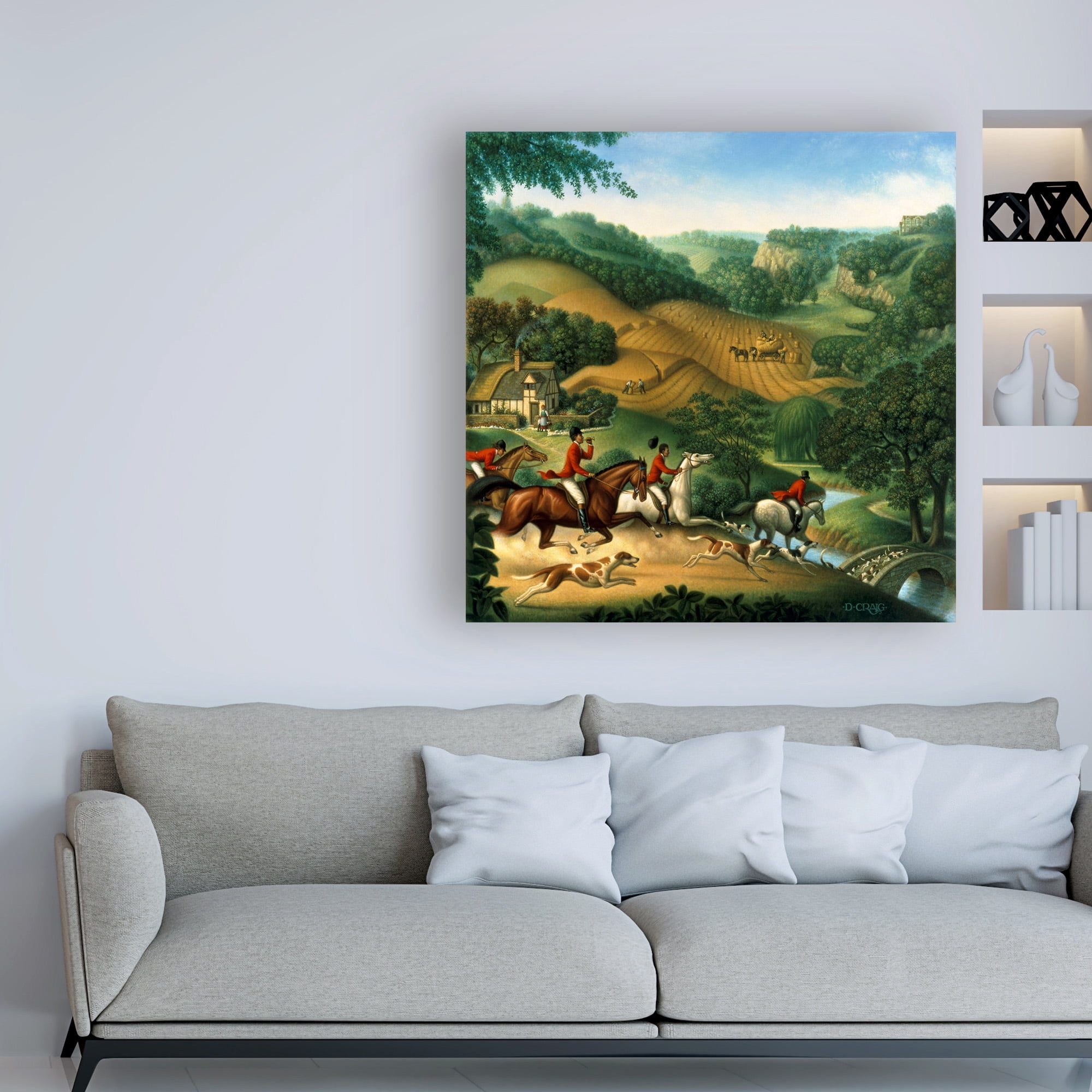 Trademark Fine Art 'The Fox Hunt' Canvas Art by Dan Craig