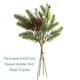 thumbnail image 3 of Ramas de ciprés artificial nevadas con agujas de pino, púas de pino escarchadas falsas, vegetación, piñas de árbol de Navidad, tallos para arreglos navideños de temporada, decoración blanca de, 3 of 6