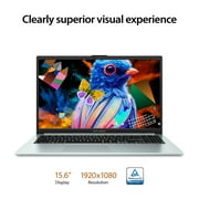 ASUS Vivobook 15.6” FHD PC Laptop, Intel i3-N305, 8GB, 256GB, Windows 11, Green Grey, E1504GA-WS34